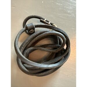 Leather Slip Lead Small Dog Leash  69" x .75" Black Adjustable Walking‎ Show